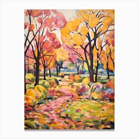 Autumn Gardens Painting Botanischer Garten Mnchen Nymphenburg 3 Canvas Print