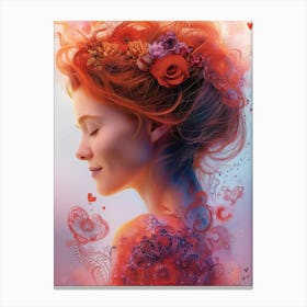 Girl With Red Hair 7 Canvas Print