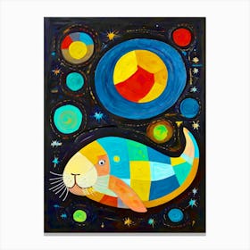 Seal In Space Canvas Print