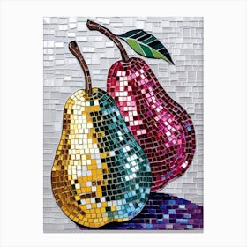 Mosaic Pear Painting 1 Canvas Print