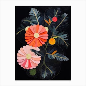 Chrysanthemum 3 Hilma Af Klint Inspired Flower Illustration Canvas Print