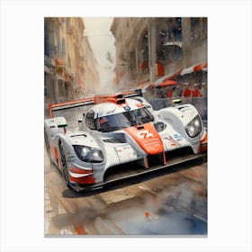 Race Car On The Street Canvas Print