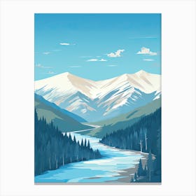 Breckenridge Ski Resort   Colorado, Usa, Ski Resort Illustration 0 Simple Style Canvas Print