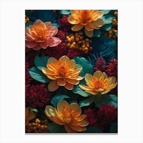 Flowers In The Garden Canvas Print