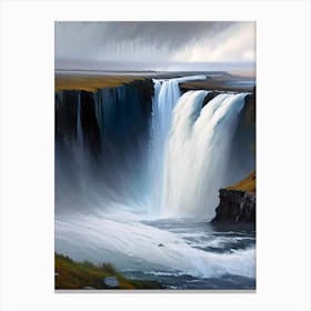 Dettifoss, Iceland Peaceful Oil Art  Canvas Print