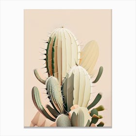 Trichocereus Cactus Neutral Abstract 1 Canvas Print