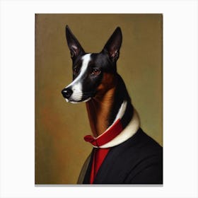 Greyhound Renaissance Portrait Oil Painting Canvas Print