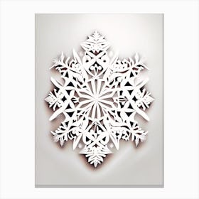 Symmetry, Snowflakes, Marker Art 4 Canvas Print