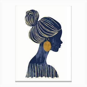 Silhouette Of A Woman 76 Canvas Print