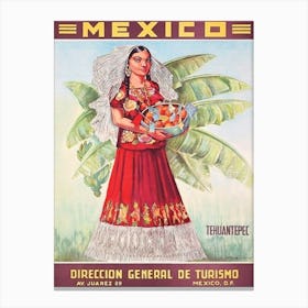 Mexico, Woman From Tehuantepec Canvas Print
