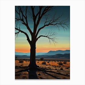 Tree In The Desert 2 Canvas Print