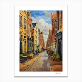 Amsterdam. Holland. beauty City . Colorful buildings. Simplicity of life. Stone paved roads.19 Canvas Print