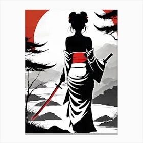 Japanese Geisha Girl 1 Canvas Print
