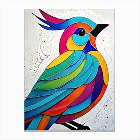 Colorful Bird-Reimagined 40 Canvas Print