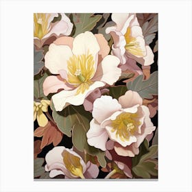 Hellebore 1 Flower Painting Canvas Print