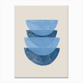 Blue Bowls Canvas Print