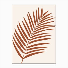 Palm Leaf Brown Canvas Print