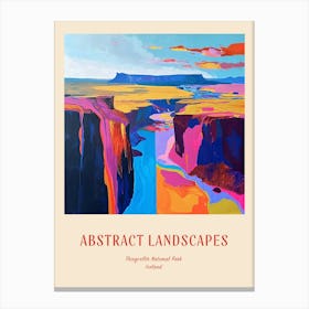 Colourful Abstract Thingvellir National Park Iceland 1 Poster Canvas Print