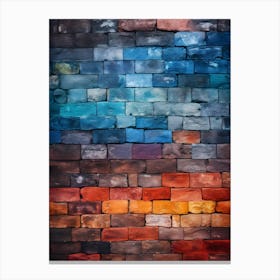 Multicolored Brick Wall Canvas Print