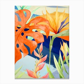 Abstract Art Tropical Garden 19 Canvas Print