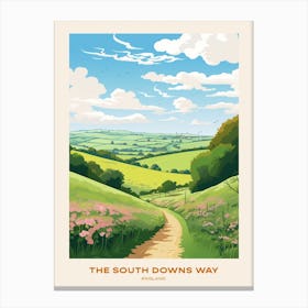 The South Downs Way England Hike Poster Canvas Print