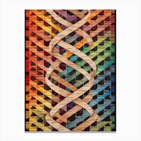 Dna Art Abstract Painting 16 Canvas Print