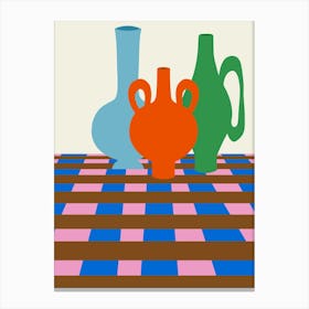 Colorful Vases Canvas Print