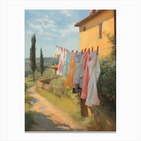 Tuscany Laundry Poems Canvas Print