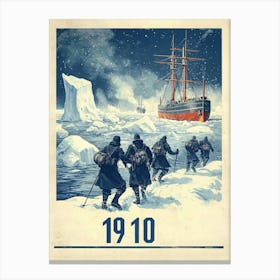 Aihrgdesign A Vintage Adventure Poster Of A Polar Exploration Aaaee4eb 9d6b 445a 816e 7ca7bba0ac90 3 Canvas Print