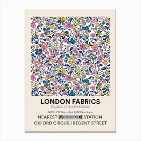 Poster Aster Bloom London Fabrics Floral Pattern 5 Canvas Print