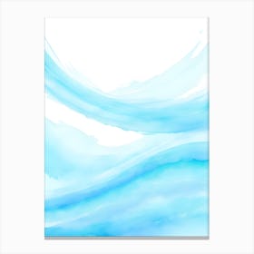Blue Ocean Wave Watercolor Vertical Composition 14 Canvas Print