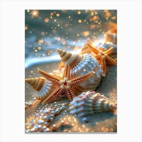 Starfish On The Beach Canvas Print