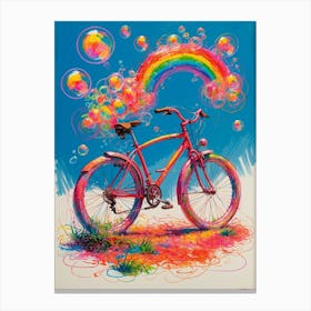 Rainbow Bike Canvas Print