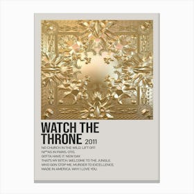 Watch The Throne 2011 Music Poster Canvas Print