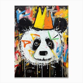 Panda Bear street king Canvas Print