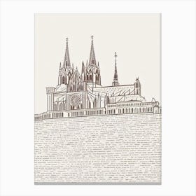 Cologne Cathedral Cologne Boho Landmark Illustration Canvas Print