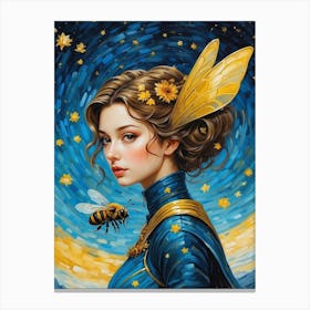 Bee Painting Canvas Print