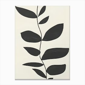 'Black Leaf' Canvas Print