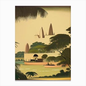 Lamu Island Kenya Rousseau Inspired Tropical Destination Canvas Print