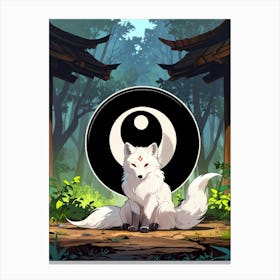 White Fox Canvas Print