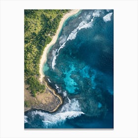 Aerial View Of A Tropical Beach 11 Canvas Print