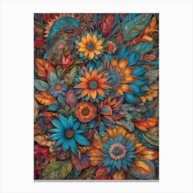 Colorful Bouquet Of Flowers Canvas Print