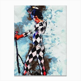 Smudge Of Freddie Mercury With Eccentric Style Canvas Print