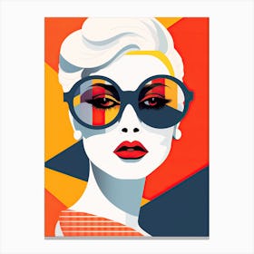 Pop Art Tribute to American Woman Canvas Print