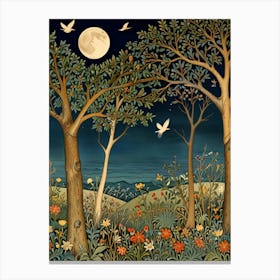 William Morris Moonlight In The Woods 39 Canvas Print