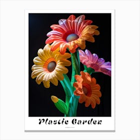 Bright Inflatable Flowers Poster Gerbera Daisy 1 Canvas Print