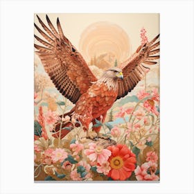 Red Tailed Hawk 1 Detailed Bird Painting Canvas Print