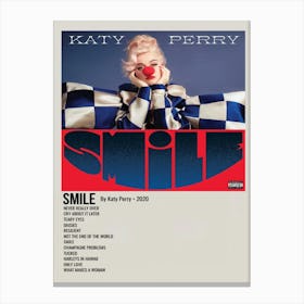 Smile By Katy Perry 2020 Poster 1 Canvas Print