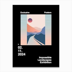 Impossible Landscapes Exhibition Archive Poster 8 Canvas Print