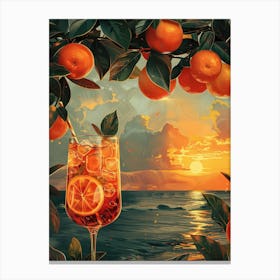 Oranges At Sunset Canvas Print